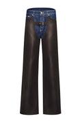 Jeans with eco-leather