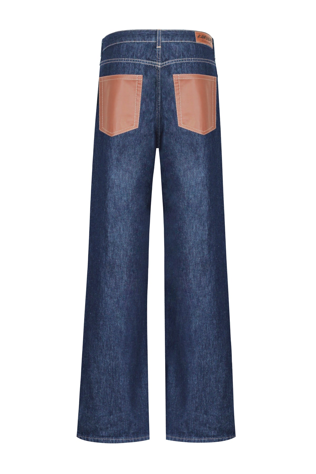 Jeans with eco-leather