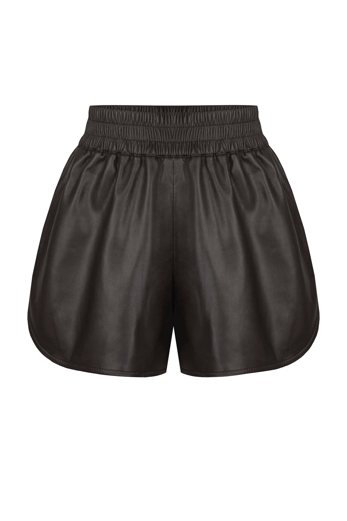 Shorts with eco leather