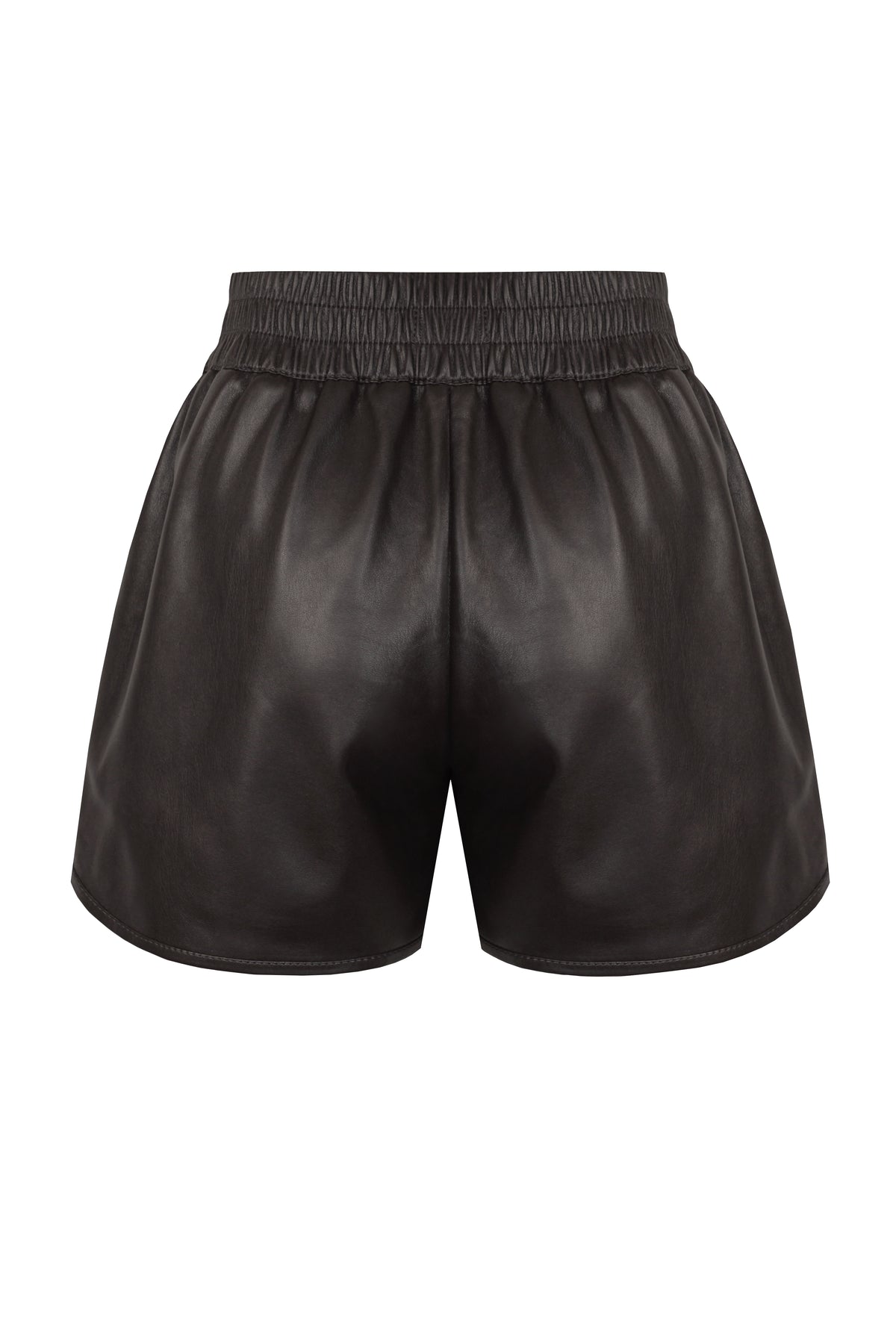 Shorts with eco leather